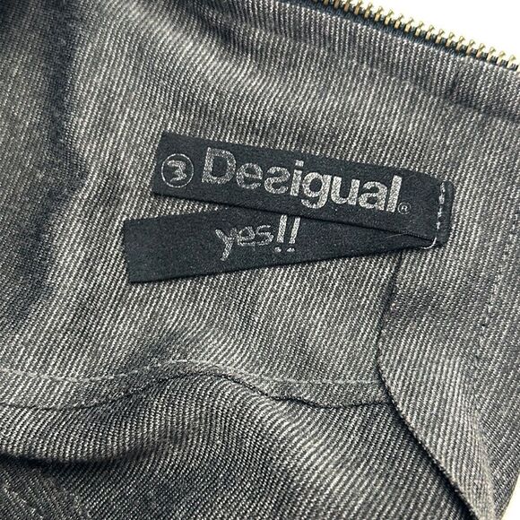 Desigual Patchwork Multicolor Front Sheath Cap Sleeve Fitted Mini Dress M - Picture 12 of 16